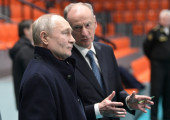 Russian President Vladimir Putin and Russian Security Council secretary Nikolai Patrushev