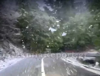 Χιόνια στα ορεινά της Φθιώτιδας - Δείτε βίντεο