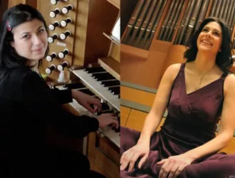 Οι δύο κορυφαίες οργανίστες Ουρανία Γκάσιου και Ελένη Κεβεντσίδου στο Royal Festival Hall