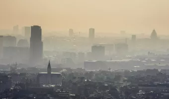 smog covers the city of Brussels