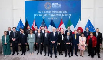 Ο Κυριάκος Πιερρακάκης στη συνεδρίαση της G7