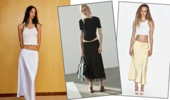 Σατέν φούστα styling