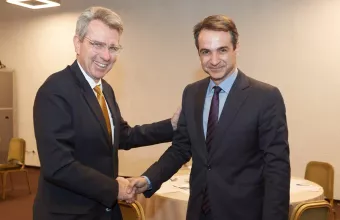 Συνάντηση Μητσοτάκη - Πάιατ ενόψει της επίσκεψης του πρωθυπουργού στις ΗΠΑ