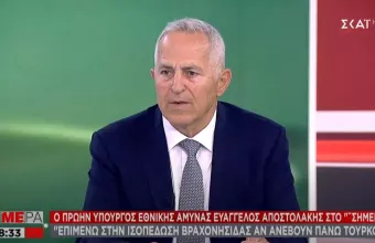 Αποστολάκης στον ΣΚΑΪ: Επιμένω σε ισοπέδωση αν ανέβουν Τούρκοι σε βραχονησίδα