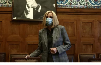 H πρόεδρος του ΚΙ.ΝΑΛ Φώφη Γεννηματά