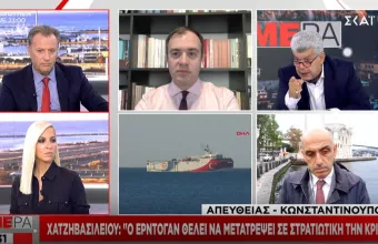 Χατζηβασιλείου σε ΣΚΑΪ: Κίνδυνος επεισοδίου από τον τουρκικό χάρτη- Άμεσα η παραλαβή των Rafale 