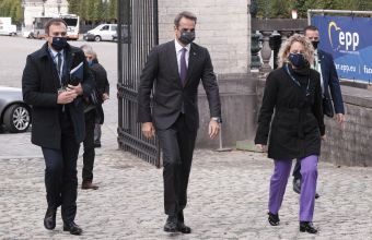 Ο Ρπωθυπουργός Κυριάκος Μητσοτάκης πρσέρχεται στη Σύνοδο τις Βρυξέλλες