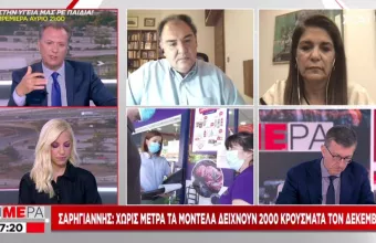 Σαρηγιάννης σε ΣΚΑΪ: Χωρίς μέτρα, τα μοντέλα δείχνουν 2.000 κρούσματα τον Δεκέμβριο