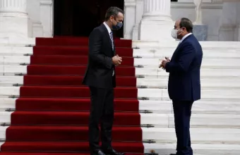 Συνάντηση Μητσοτάκη - Αλ Σίσι στο Μέγαρο Μαξίμου	