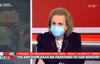 Παγώνη στον ΣΚΑΪ: Δεν ξέρω αν θα κάνουμε το Πάσχα κανονικά