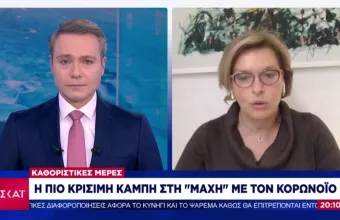 Γκάγκα σε ΣΚΑΪ: Η άφιξη του εμβολίου είναι το καλύτερο Χριστουγεννιάτικο δώρο