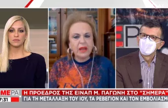 Παγώνη σε ΣΚΑΪ: Δεν πρέπει οι υγειονομικοί να εργάζονται χωρίς να έχουν κάνει εμβόλιο για κορωνοϊό 