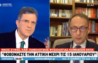 Σύψας - ΣΚΑΪ: Δεν είναι δεδομένος ο εφοδιασμός σε εμβόλια – Φοβόμαστε τεράστια διασπορά στις γιορτές (vid)