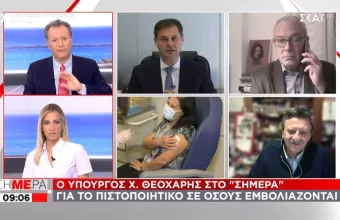 Πιστοποιητικό εμβολιασμών και ταξίδια: Ο υπουργός Τουρισμού εξηγεί στον ΣΚΑΪ