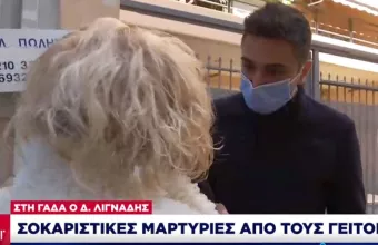 Ανατριχιαστικές μαρτυρίες από γείτονες του Δημήτρη Λιγνάδη μπροστά στην κάμερα του ΣΚΑΪ