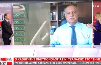 Καθηγητής Τζανάκης σε ΣΚΑΪ: Εντός εβδομάδας, κορύφωση πανδημίας- Πόσα κρούσματα περιμένουμε