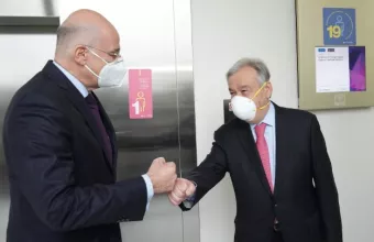 Δένδιας σε Γκουτέρες: Η Ελλάδα επιθυμεί επανέναρξη συνομιλιών για Κυπριακό εντός του γνωστού πλαισίου