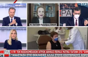 Παγώνη -ΣΚΑΪ: Σχετική ανοσία προς τέλος Ιουνίου- Ανάσταση στις εκκλησίες αλλά έξω