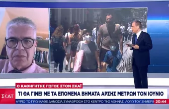 Γώγος σε ΣΚΑΪ: Με ποσοστό ανοσίας 80%-85% θα πετάξουμε τις μάσκες 