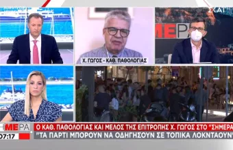 Γώγος σε ΣΚΑΪ: Γιατί δεν πετάμε ακόμα τις μάσκες- Τί είπε για προνόμια εμβολιασμένων, τοπικά lockdown 