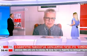 Γώγος σε ΣΚΑΪ: Φοβόμαστε για εξάπλωση του κορωνοιού από τα πάρτι- Τι είπε για Astrazeneca