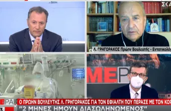 Γρηγοράκος σε ΣΚΑΪ: Έμεινα διασωληνωμένος 2 μήνες –Ο εφιάλτης με τον κορωνοϊό και η αφόρητη μοναξιά