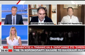 Σαρηγιάννης- Γραβάνης σε ΣΚΑΙ: Με τα κορωνοπάρτι χαλάμε το καλοκαίρι μας- Ναι σε προνόμια εμβολιασμένων