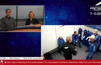 Ο Τζεφ Μπέζος πετά στο διάστημα - Δείτε ζωντανά την πτήση (vid)