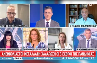 Γώγος σε ΣΚΑΪ: Αύξηση νοσηλειών κατά 25% ημερησίως- Τζανάκης: Μικρή άνοδος και στις διασωληνώσεις