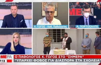 Γώγος σε ΣΚΑΪ: Φόβος για διασπορά στα σχολεία-Θα επανεκτιμηθούν τα μέτρα αν δούμε προβλήματα