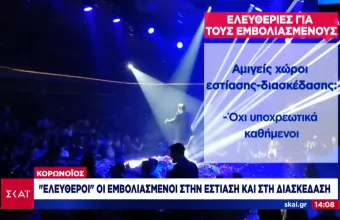 Εμβολιασμένοι: «Ελεύθεροι» και στις κόκκινες περιοχές - Ακόμα και όρθιοι στη διασκέδαση