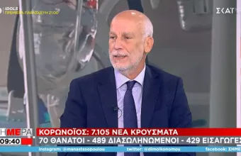 Τσακρής στον ΣΚΑΪ: Να ληφθούν μέτρα όπου υπάρχει υπερμετάδοση - Τα οφέλη της 3ης δόσης