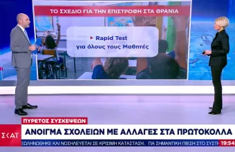 Άνοιγμα των σχολείων με περισσότερα self test- Πότε θα κλείνουν τα τμήματα- Την Τρίτη οι ανακοινώσεις