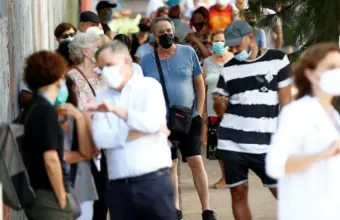 Κόσμος στην Εύρωπη στον καιρό της πανδημ.ιας