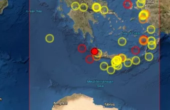 Σεισμός 3,2 Ρίχτερ ανοιχτά των Χανίων στην Κρήτη