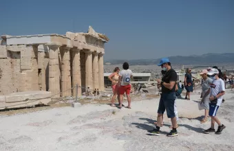 Τουρίστες Ακρόπολη μετά τα Lockdown από την πανδημία