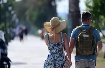 Ζευγάρι στο Φλοίσβο.