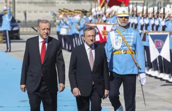 Ο Ερντογάν με τον Ντράγκι