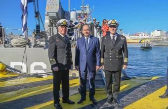 Στην πυραυλάκατο «ΡΟΥΣΣΕΝ» ο Γιάννης Πλακιωτάκης και η Δόμνα Μιχαηλίδου 