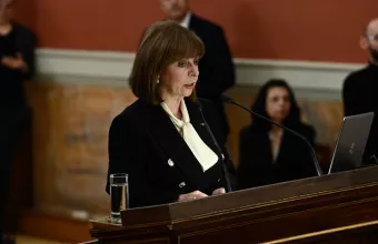 Η Κατερίνα Σακελλαροπούλου στην παρουσίαση τόμου