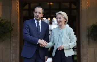 Χριστοδουλίδης με Φον ντερ Λάιεν