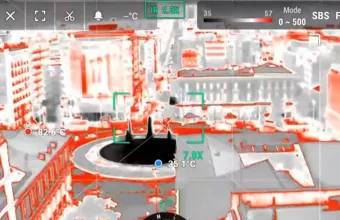 Εικόνα από θερμική κάμερα drone 