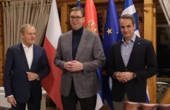 Κ. Μητσοτάκης, Αλ. Βούτσιτς και Ντ. Τουσκ