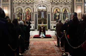 Θεία λειτουργία για τον Μακαριστό Αρχιεπίσκοπο Αλβανίας Αναστάσιο στη Μητρόπολη Αθηνών