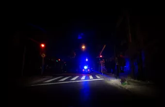 περιπολικό τη νύχτα