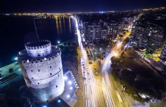 Λευκός Πύργος Θεσσαλονίκης βράδυ