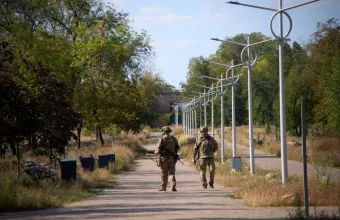 Ουκρανοί στρατιώτες πάρκο