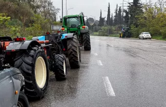 Τρακτέρ μπλόκο διαμαρτυρίας