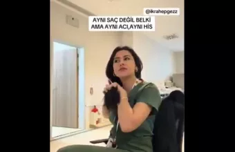 νοσοκόμα πλέκει τα μαλλιά της