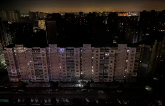 Ουκρανική πολυκατοικία νύχτα